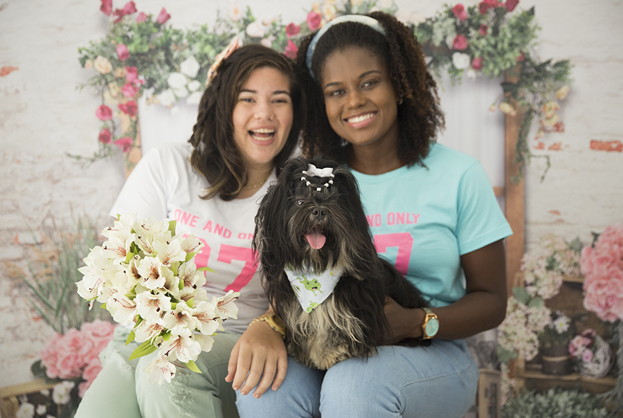 Ensaio Pet - Dia das Mães - Heros, Lívia e Tati