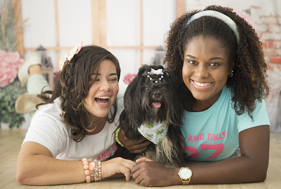 Ensaio Pet - Dia das Mães - Heros, Lívia e Tati