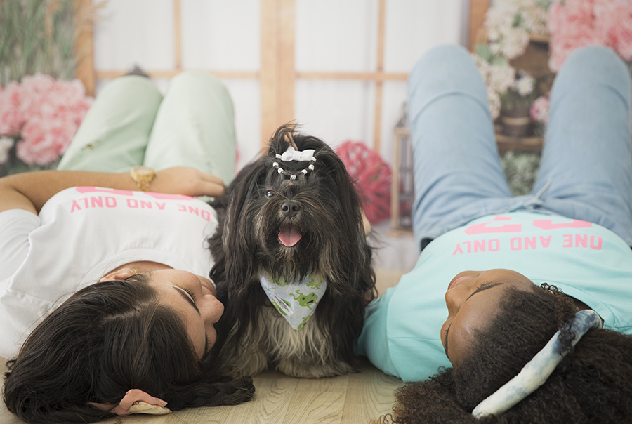 Ensaio Pet - Dia das Mães - Heros, Lívia e Tati