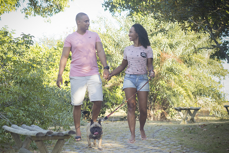 Família passeia com Bóris