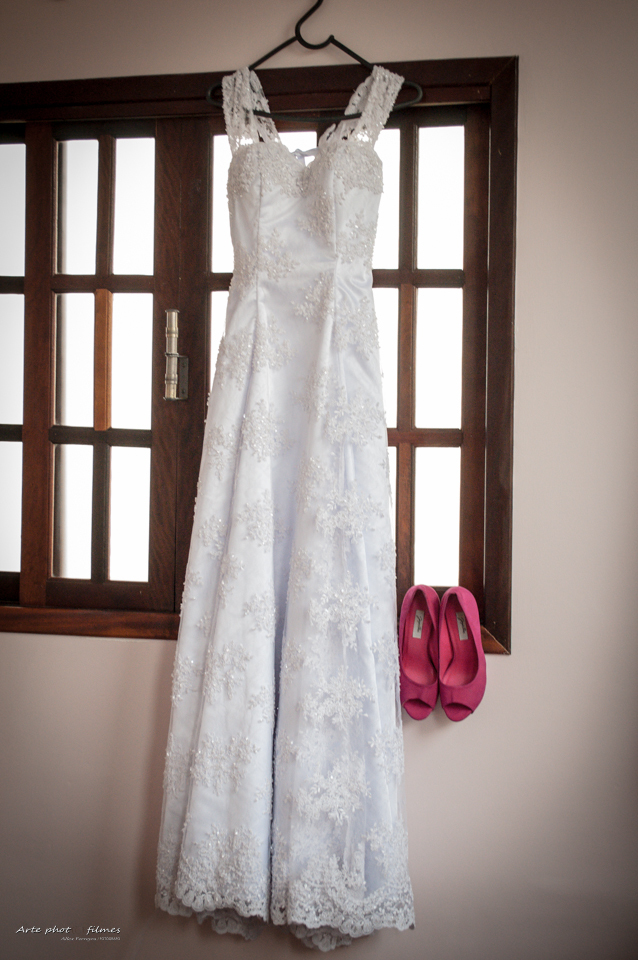 Fotos de vestido de noiva e sapatos