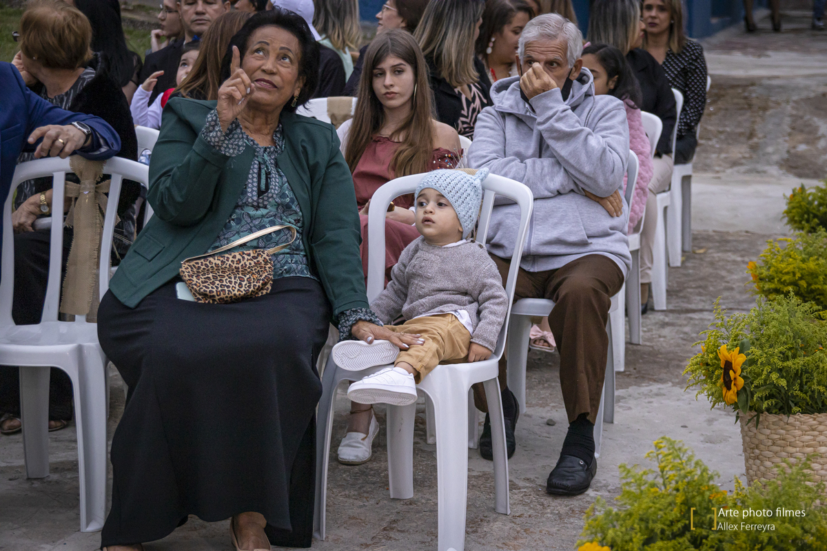 Noivos na cerimônia