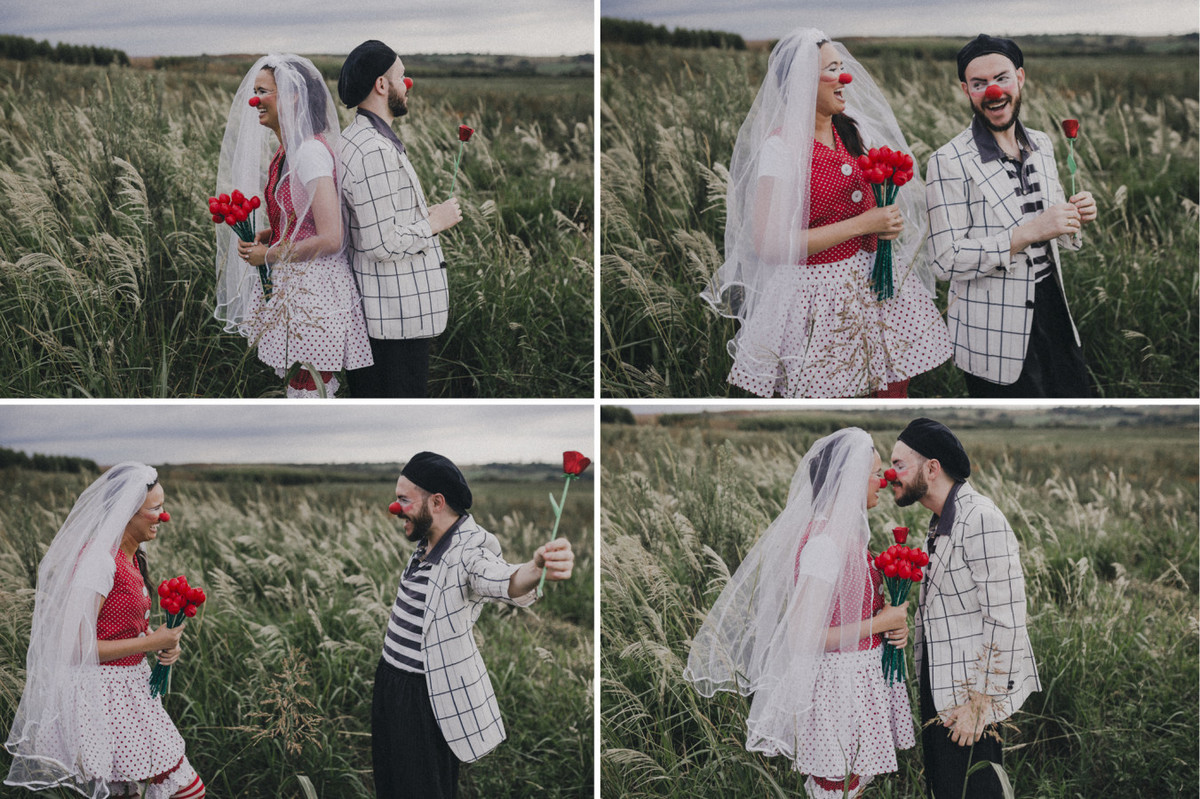 Ensaio em Araras-SP, casal apaixonado. Casal de palhaços - ensaio palhaços - natureza - love 