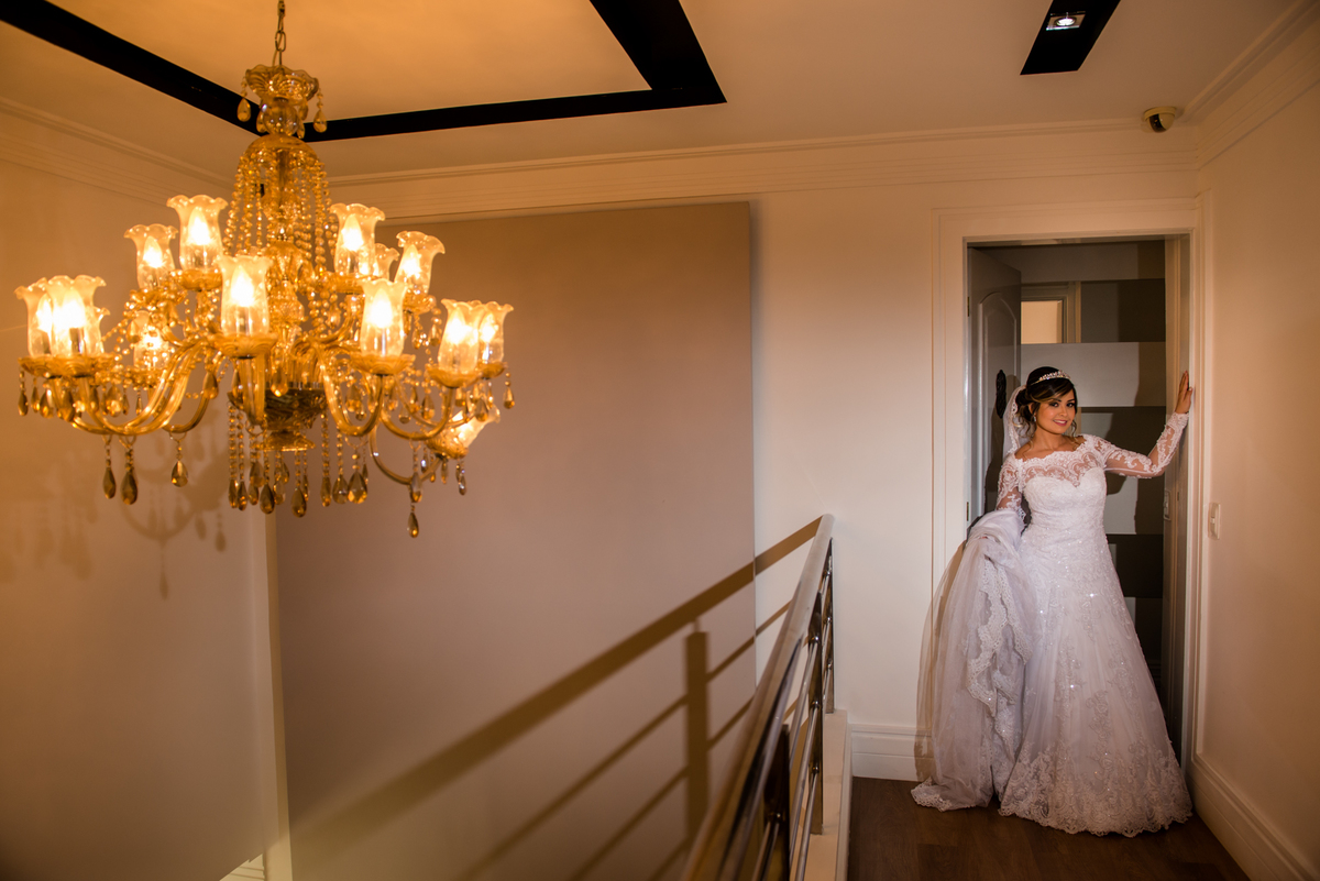 foto da noiva no making off