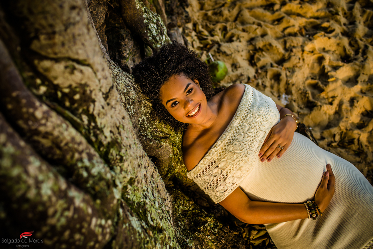 gestante ensaio rio de janeiro por do sol