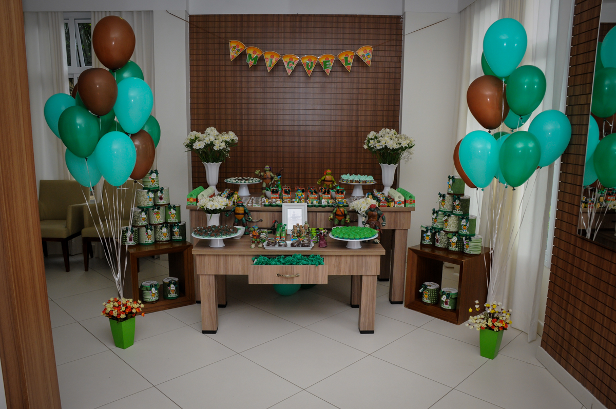 Condomínio Vila Leopoldina, festa infantil, tema Tartaruga Ninja, Miguel 5 anos