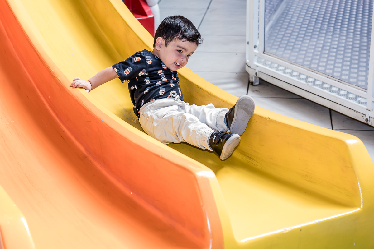 descida divertida no tobogã