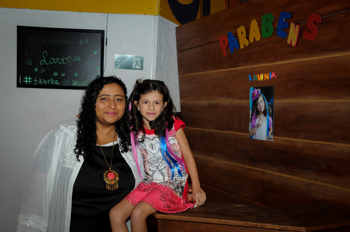 entrada para a festa no Festa infantil, Buffet Fábrica da Alegria, aniversário de Laínia 7 anos, tema da festa Monster High