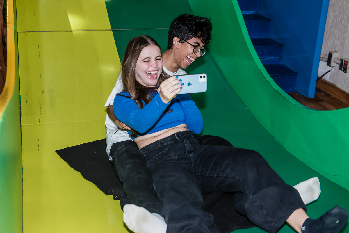 tem selfie para registrar o momento