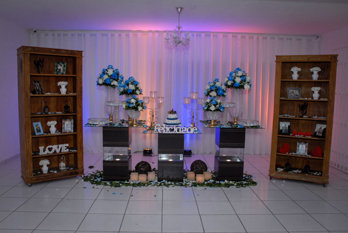 mesa decorada no buffet estrela dourada, vila sonia, sao paulo, aniversario de yone