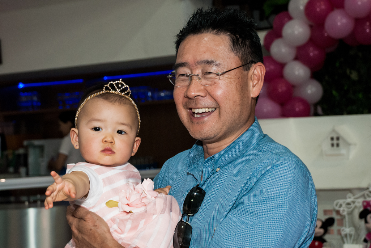 colinho do vovô no Buffet Magic Joy, Saude São Paulo, aniversário de Gabriela 1 ano, tema da festa minie rosa