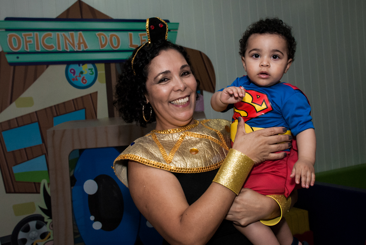 colinho gostoso da vovó no buffet Zezé e Lelé, aniversário de Otávio 1 ano, tema da festa heróis baby