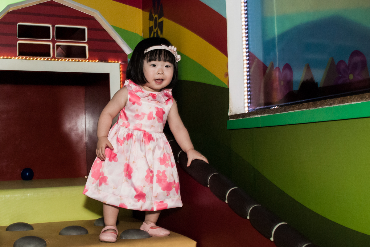 brincando na área baby no fotografia da família na mesa temática no Buffet Viva Vida, Butantã, São Paulo, aniversário de Julia Yumi, tema da festa Backardigans