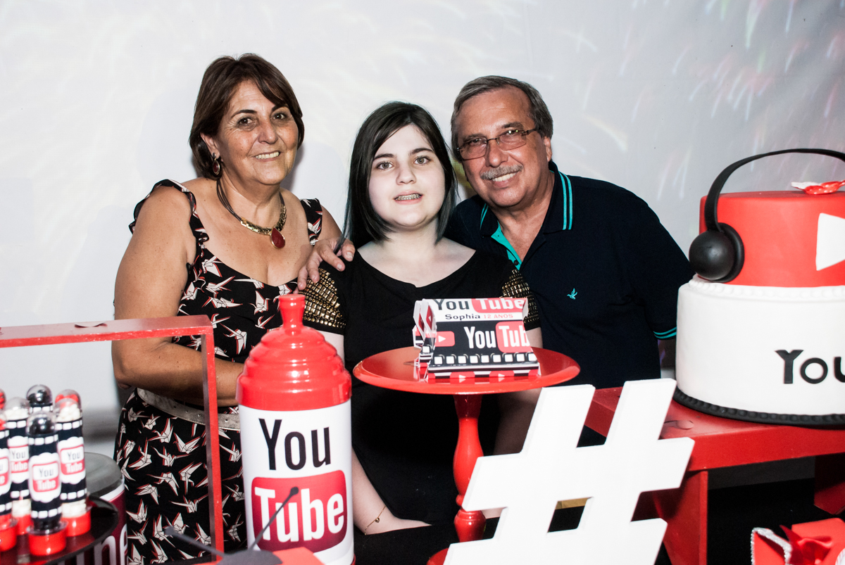 final da festa no Buffet Fábrica da Alegria, Osasco, São Paulo, aniversário de Sophia 12 anos, tema da festa you tube