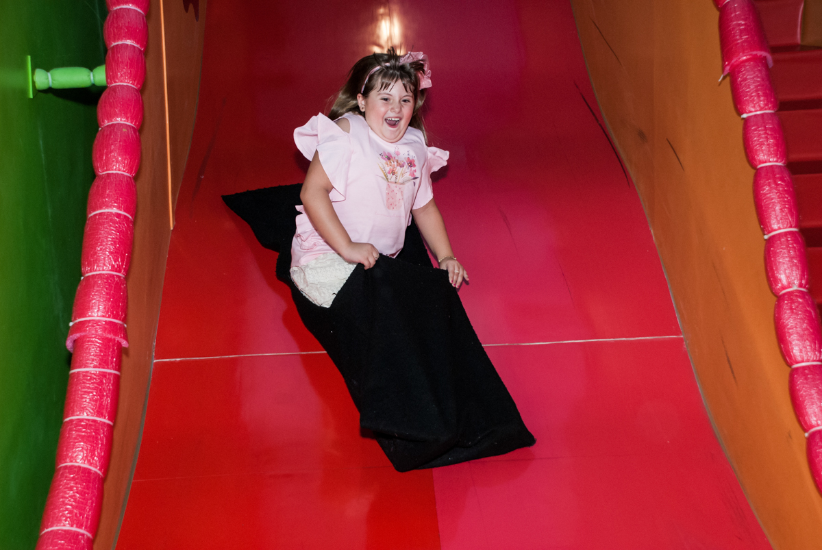 escorregador divertido no Buffet Casa X, Vila Leopoldina, aniversário de Sophia 7 anos, tema da festa Descendentes