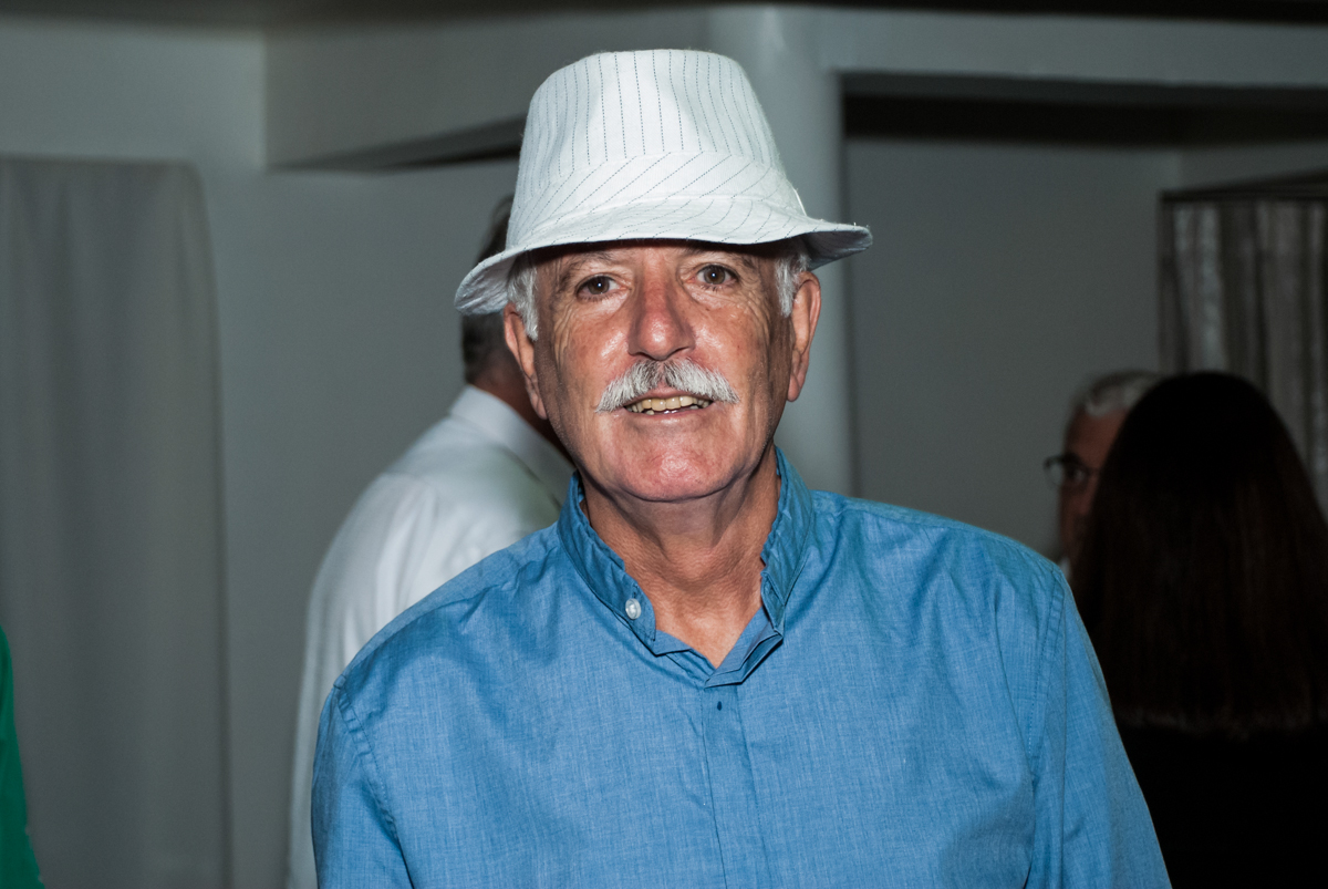 O aniversariante feliz com sua festa no Yumi Buffet, Osasco,São Paulo, aniversário de João 70 anos