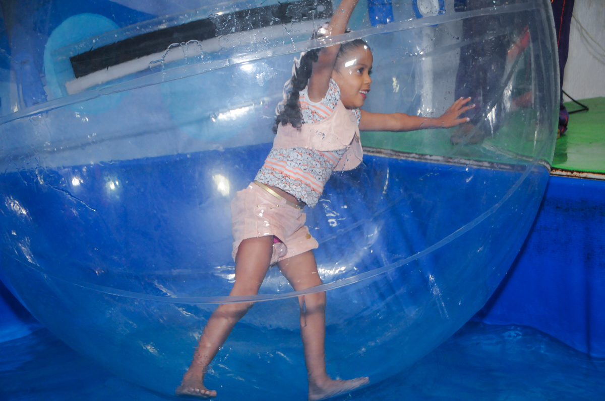 muito bom esse aqua play no Buffet Fabrica da Alegria, Osasco, São Paulo, aniversário de Alanna 5 anos, tema da festa bonecas princesas