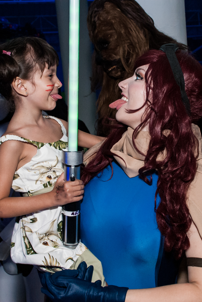 careta para a foto no Buffet Fábrica da Alegria, Morumbi, São Paulo, aniversário de Felipe 8 Fernanda 5 tema da fersta Star wars