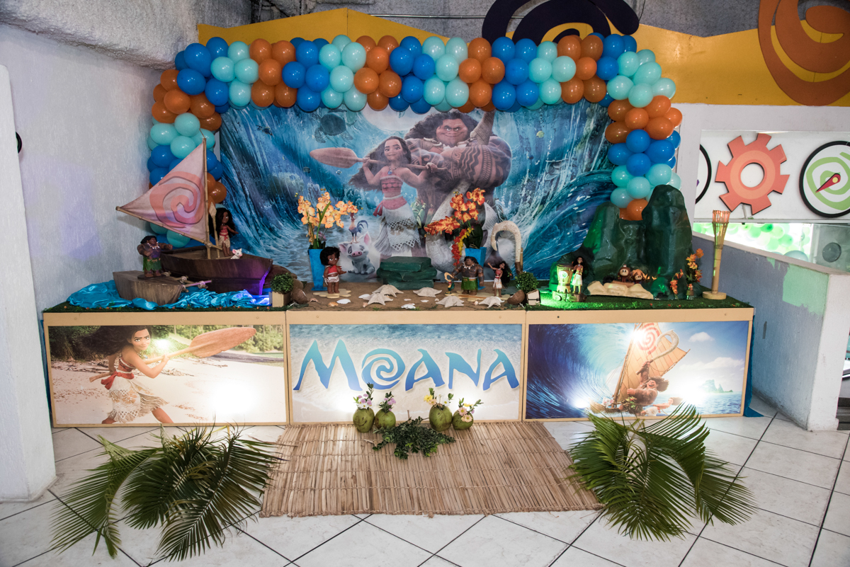 Buffet Fabrica da Alegria, Osaco, São Paulo, aniversário de Rafaela 5 anos tema da festa Moana