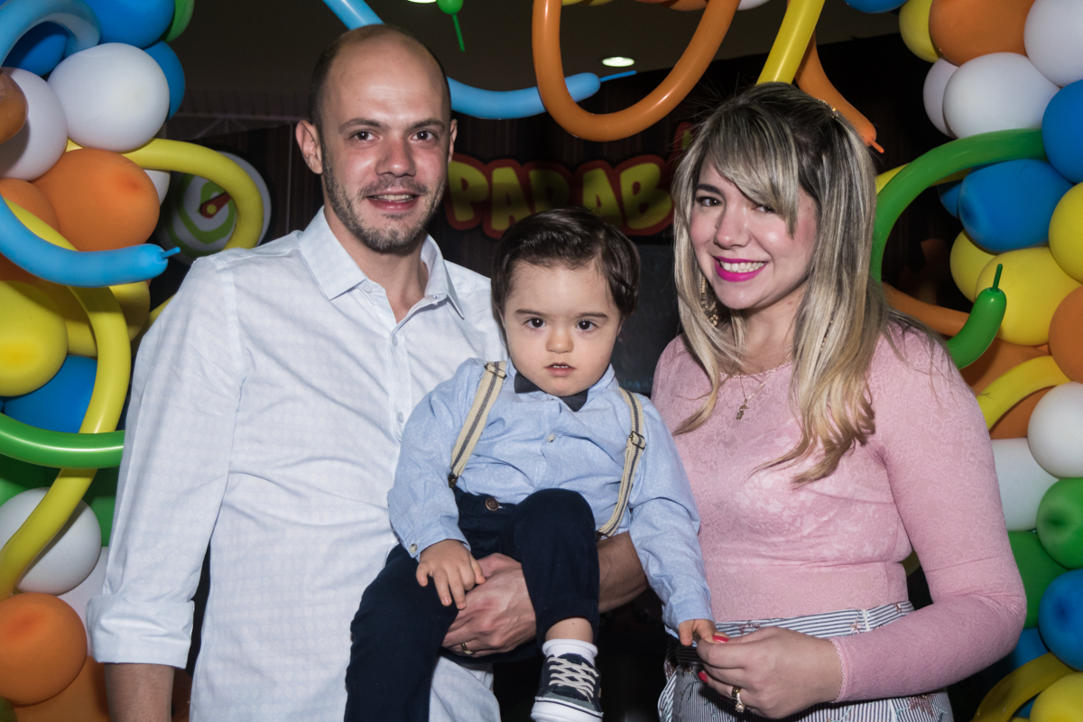 foto do aniversariante com os pais