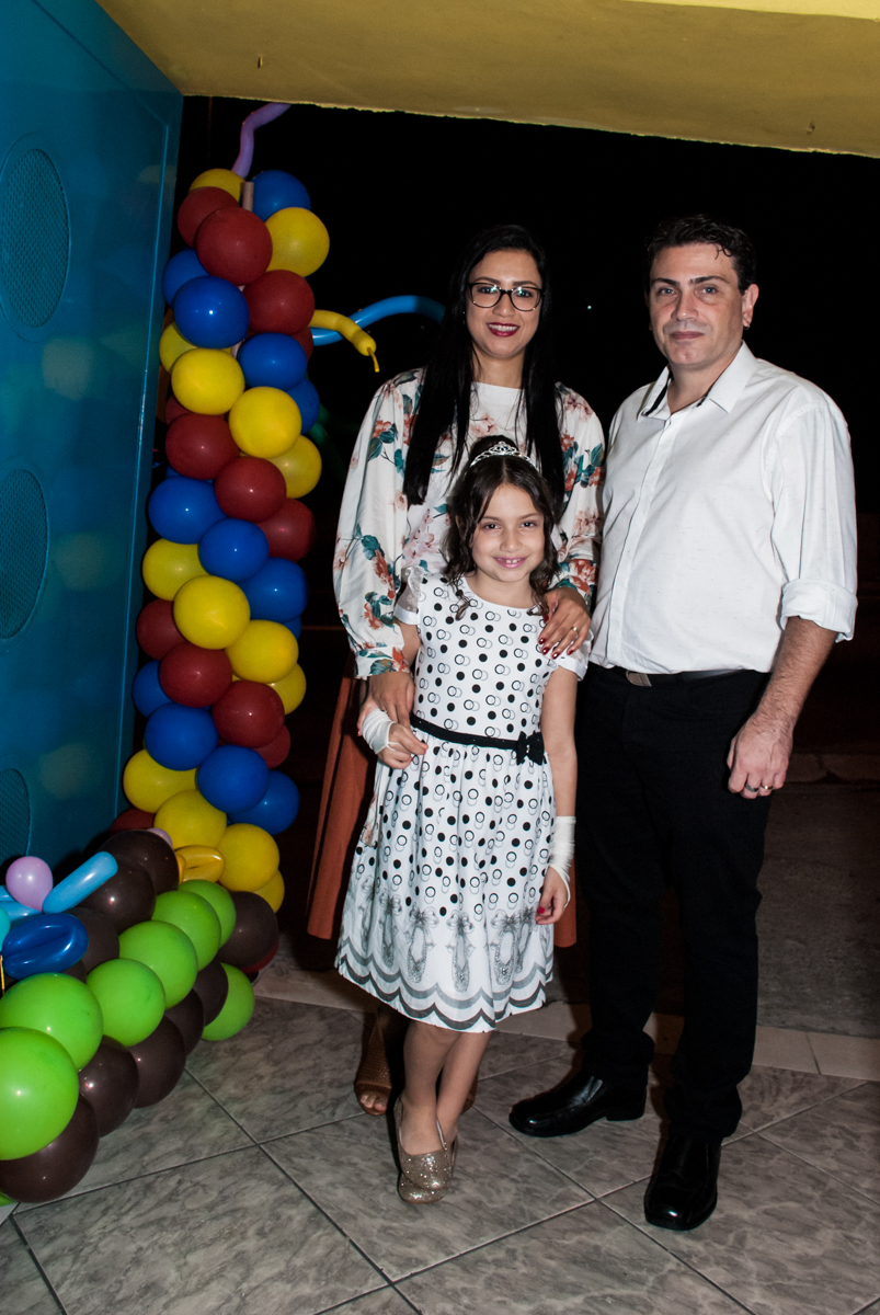 entrada da família para a festa