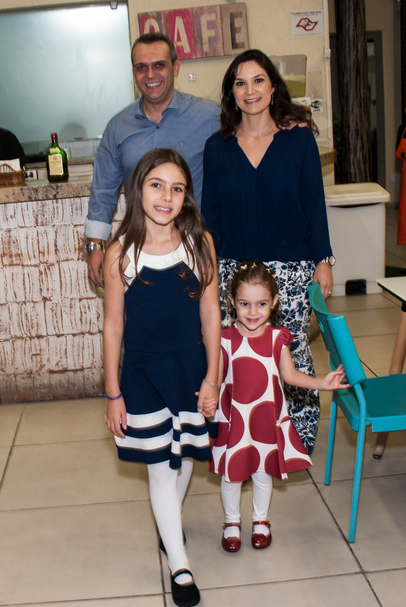 entrada da família para a festa da Clara 3 anos