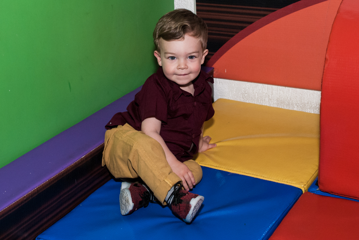 Pose para a foto na área baby