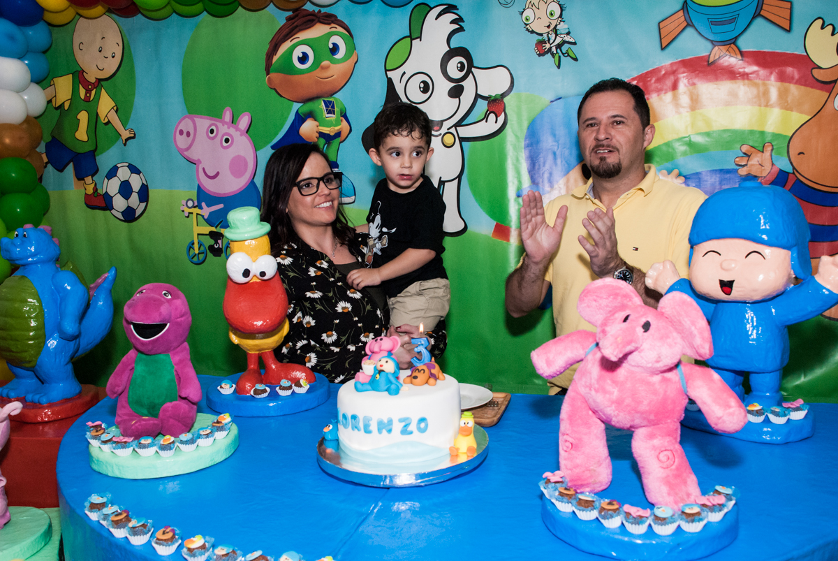 hora do parabéns do ¬orenzo 3 anos