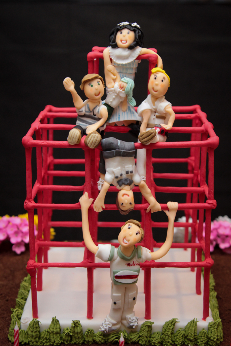 mesa decorada para o bolo