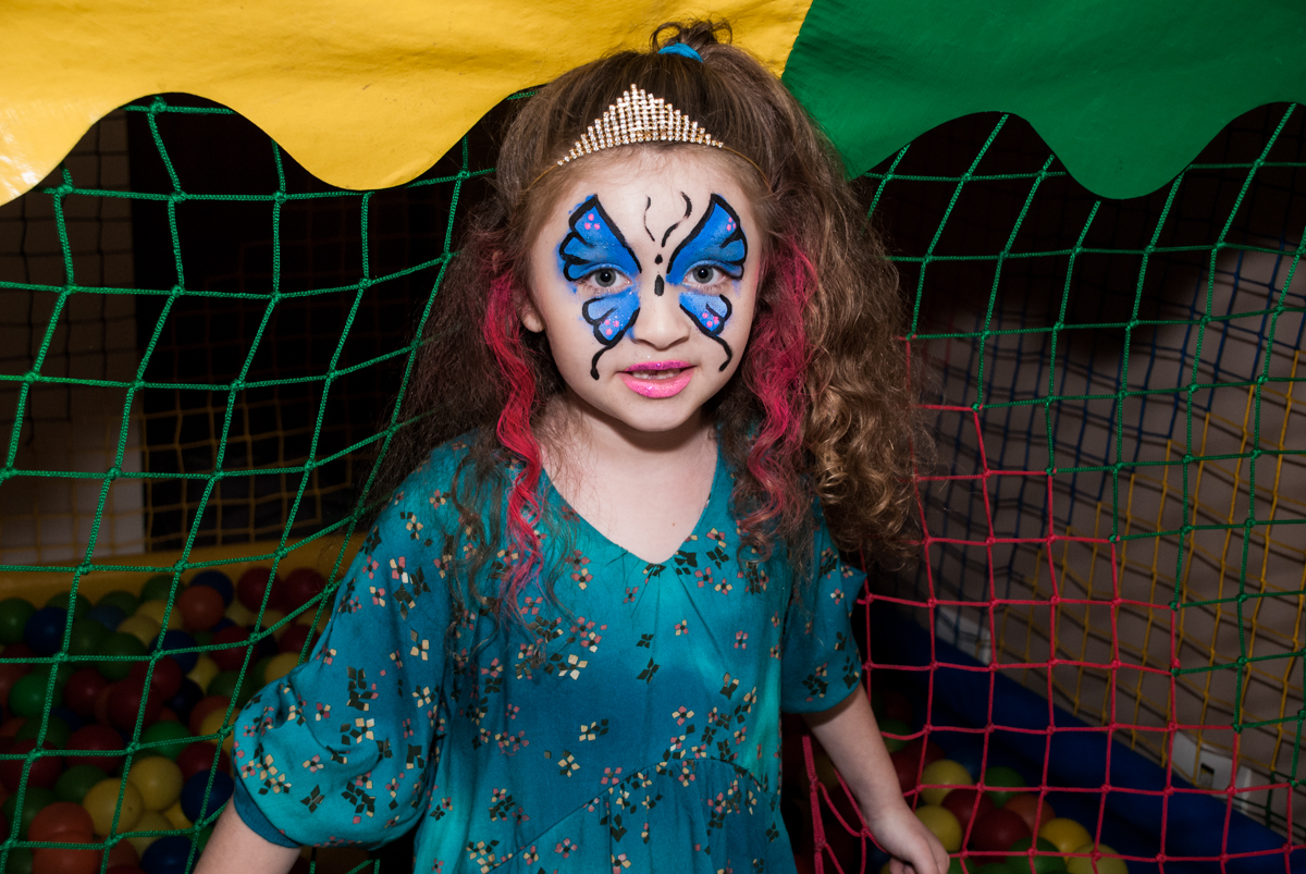 pintura de borboleta azul