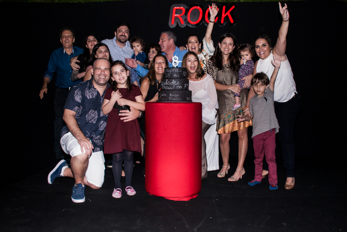 A família posam para a foto
