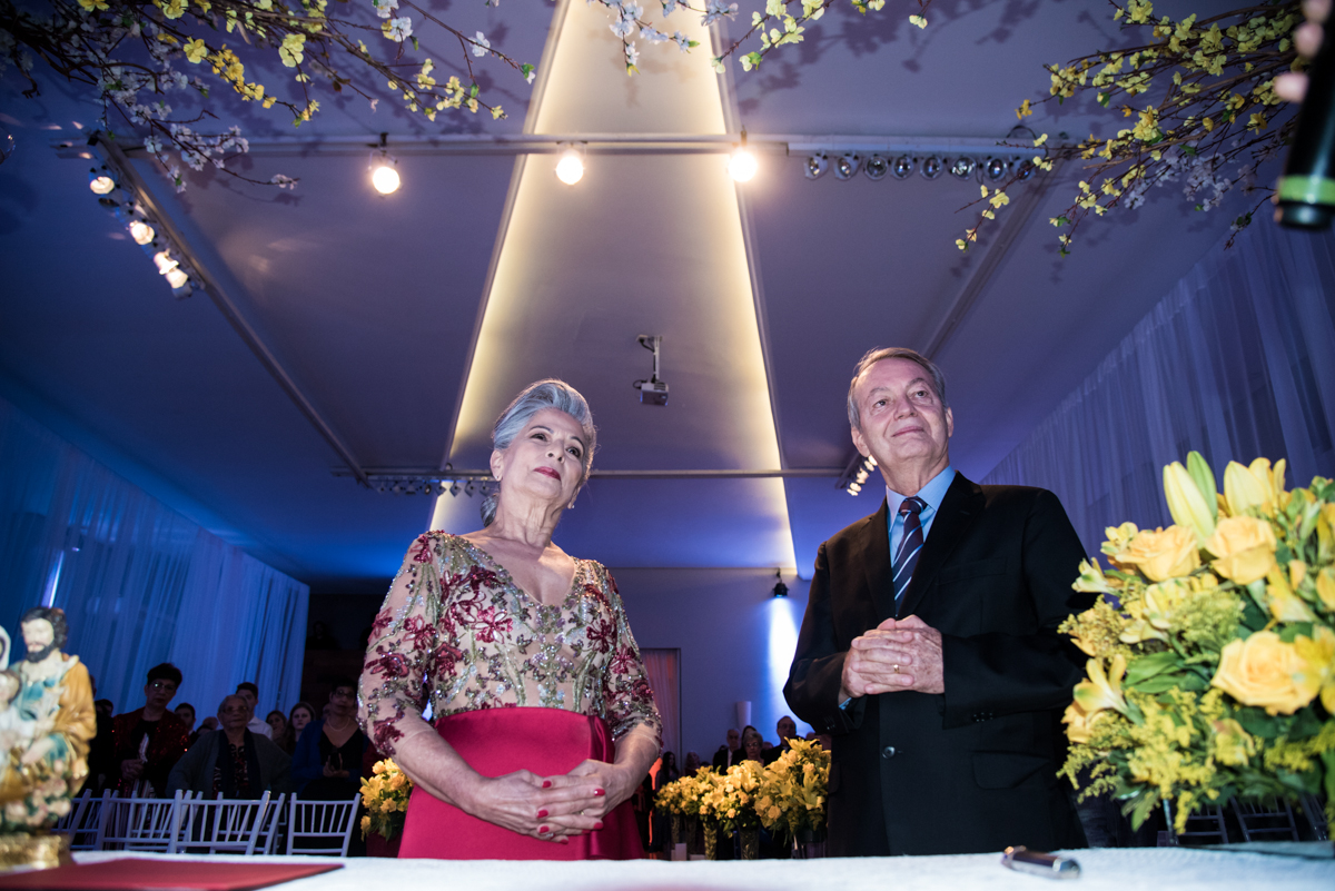 O casal renova os votos