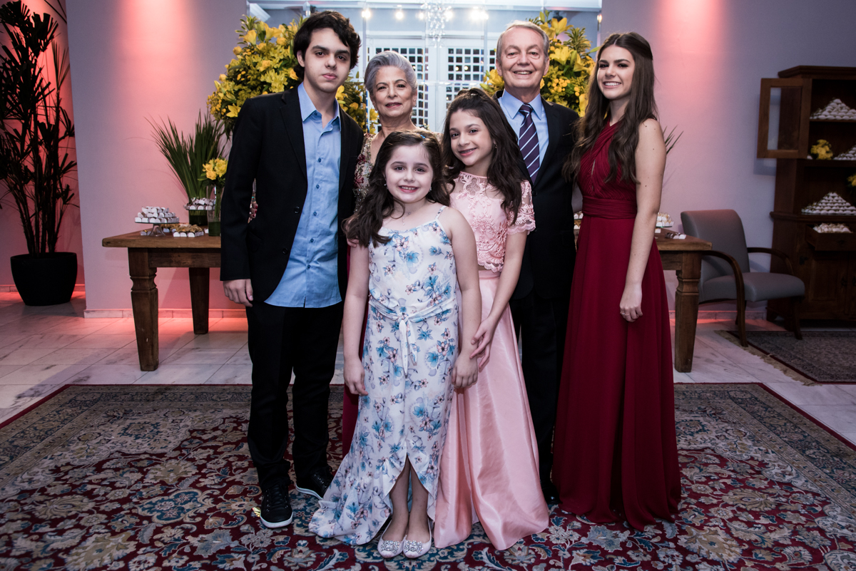 fotos com os filhos e netos