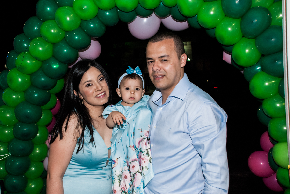 foto da aniversariante com os pais