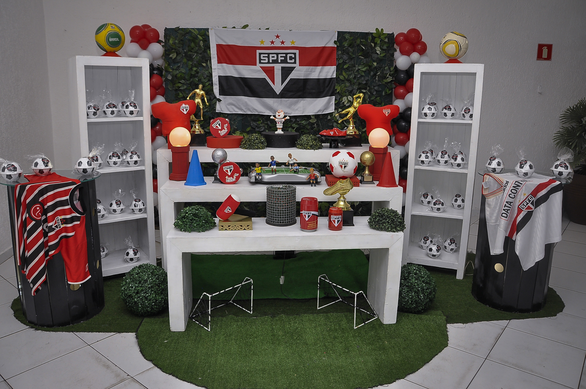 Mesa decorada São ePaulo Futebol Club