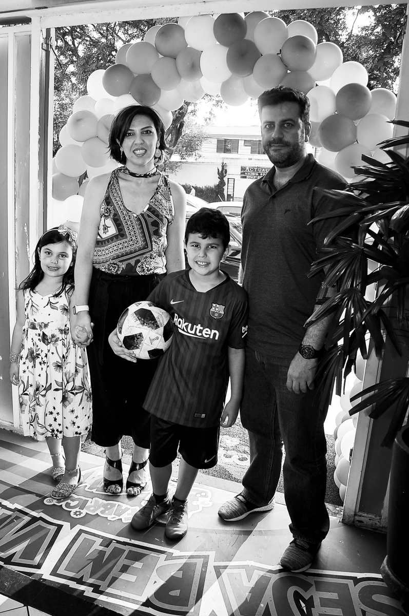 entrada da família para a festa