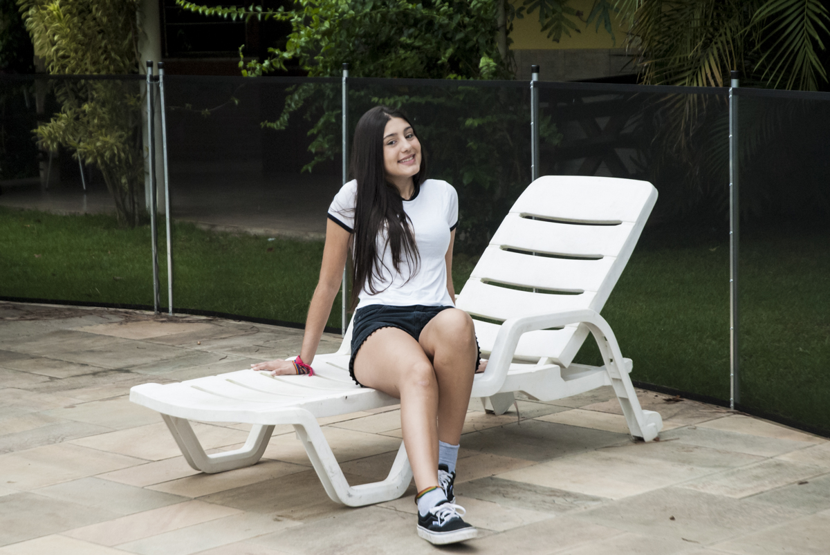 hora de fazer foto na piscina