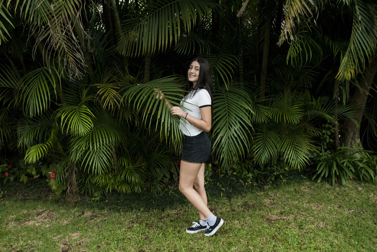 no jardim muito feliz