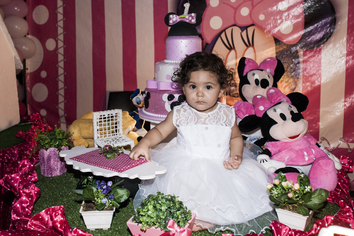 final da festa com pose da aniversariante