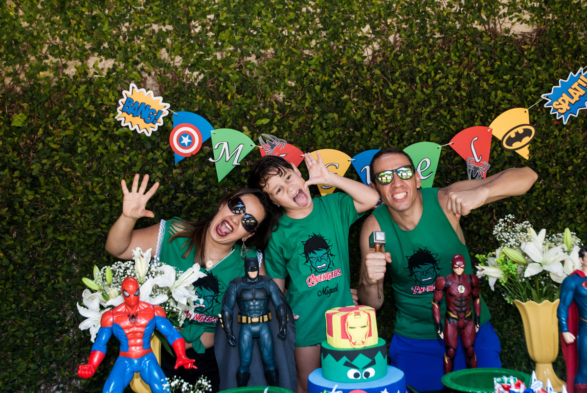 fotografia divertida da família