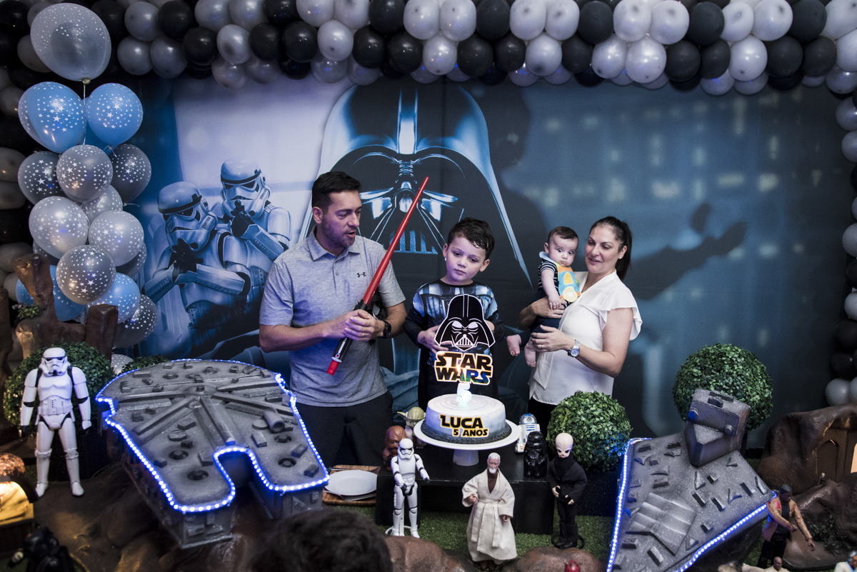 animação no parabéns do Luca