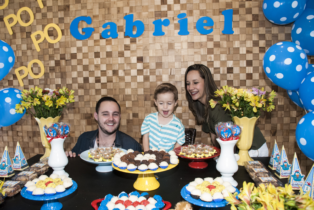 bagunça da família no inicio da festa