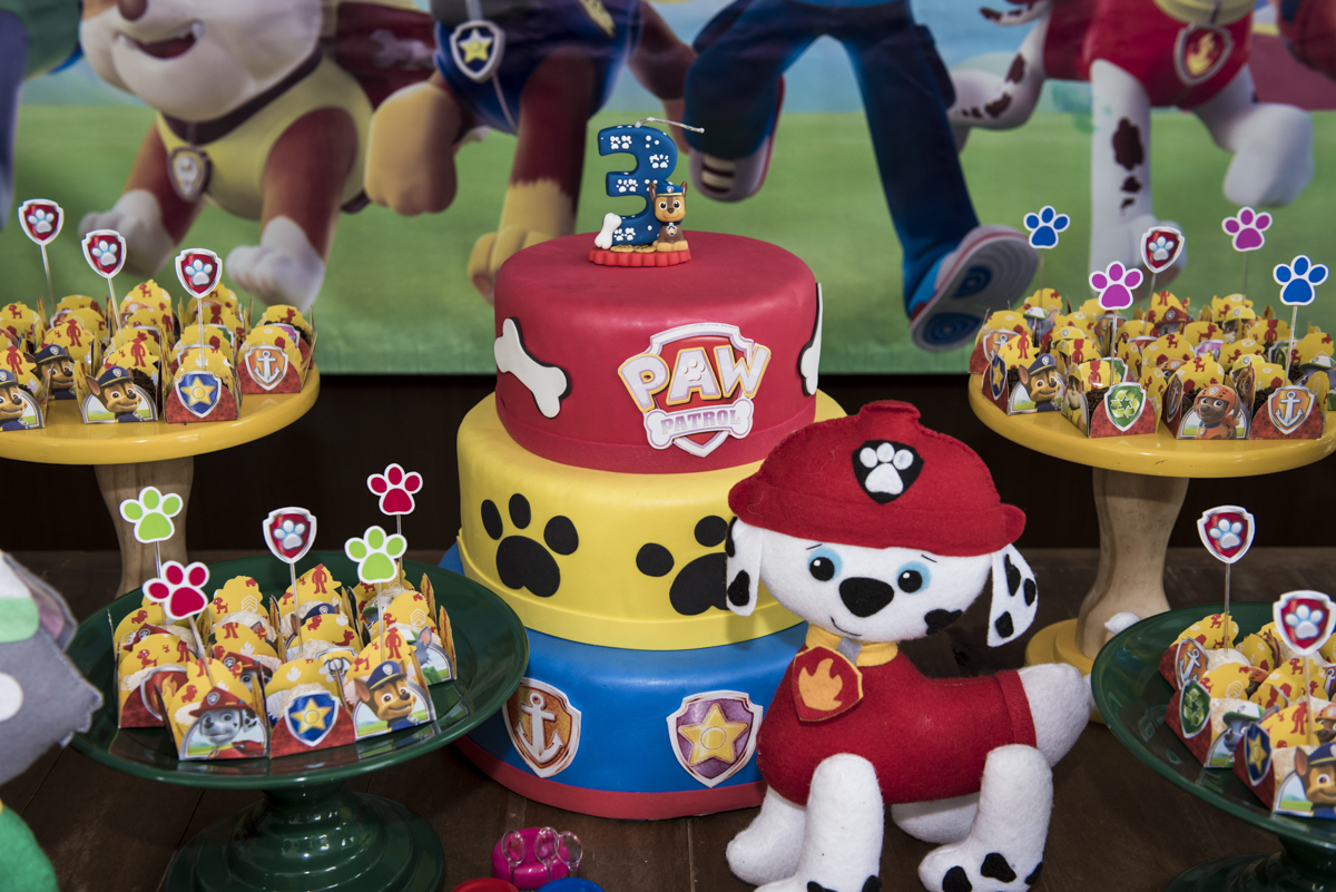 detalhe da mesa patrulha canina