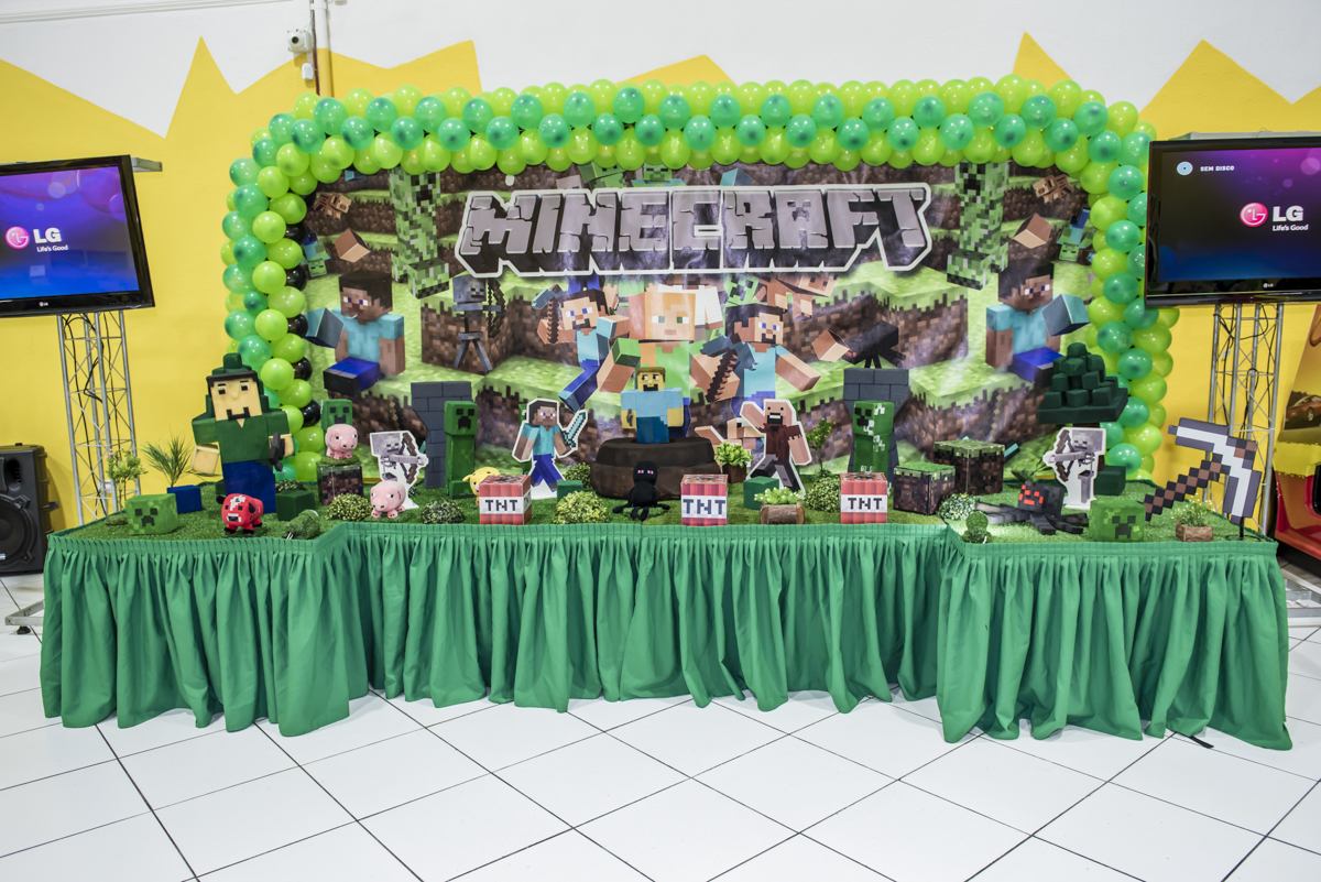 mesa temática minie craft