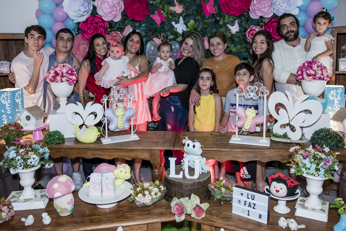 final da festa com foto da família