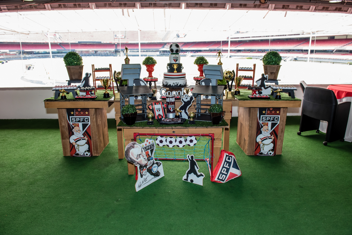mesa decorada tema são paulo futebol clube