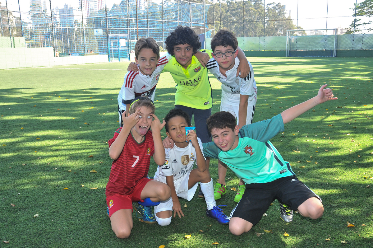 pose para foto dos jogadores no Buffet High Soccer