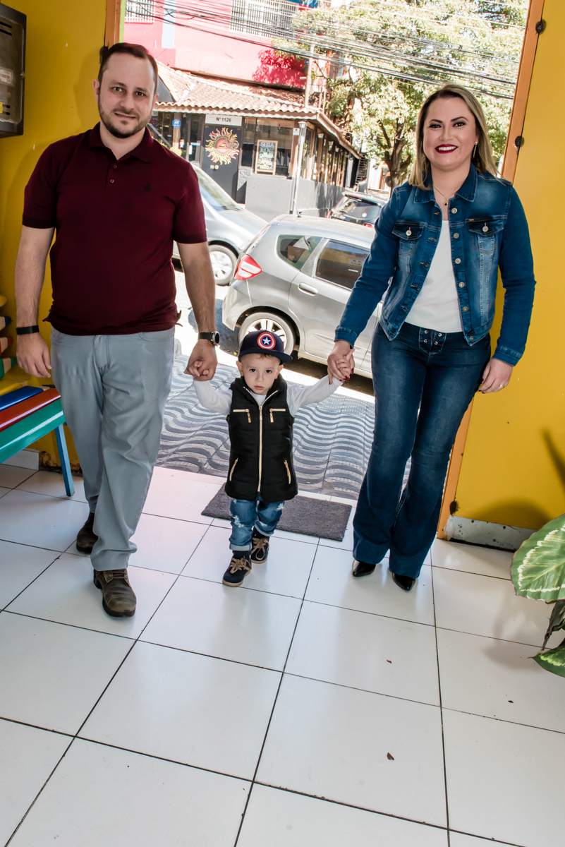 entrada da família para a festa