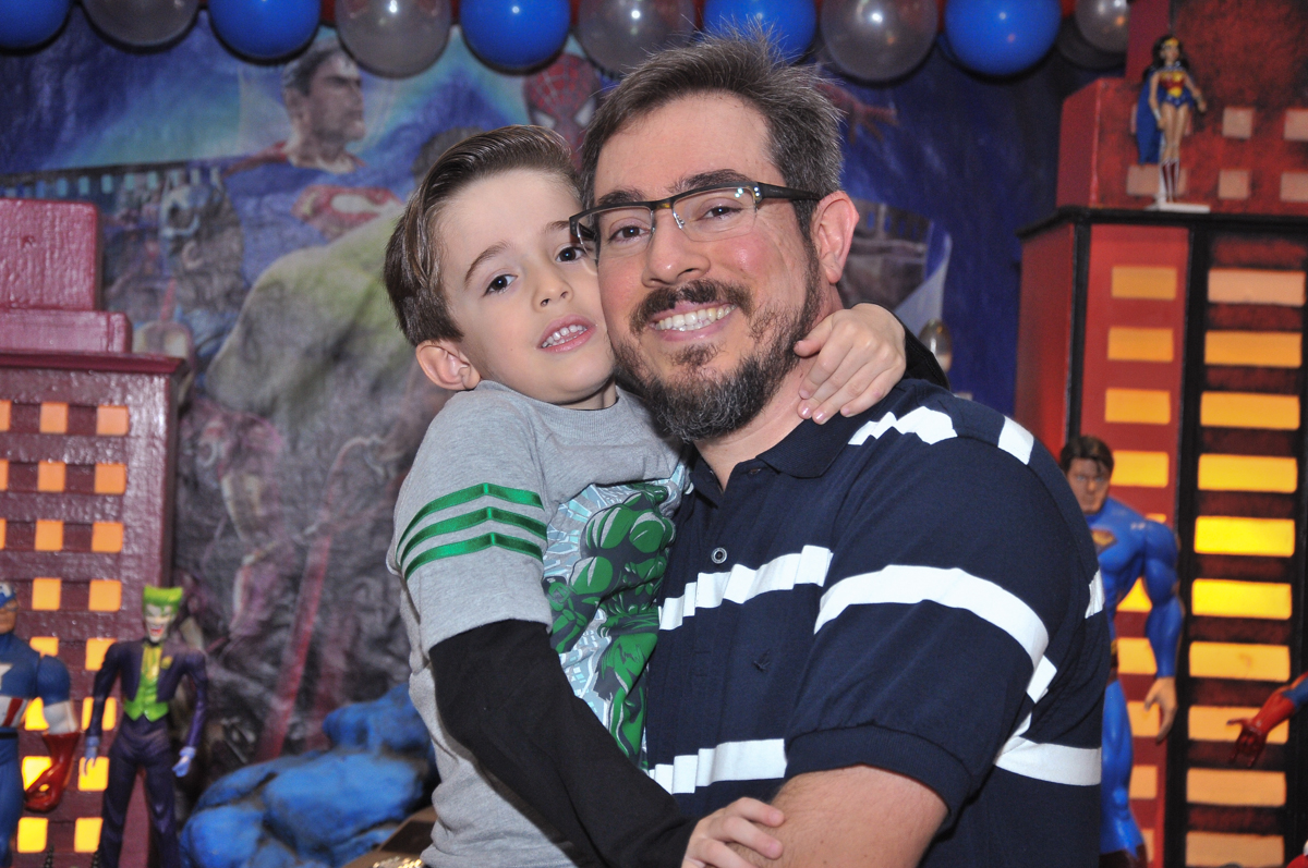 foto de pai e filho no buffet viva vida, fazendinha butantã