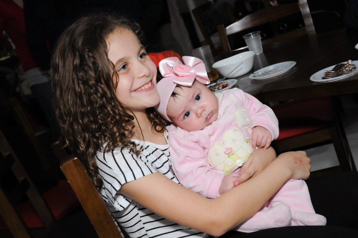 carinho co a bebê no Buffet Espaço Parabéns, Lapa
